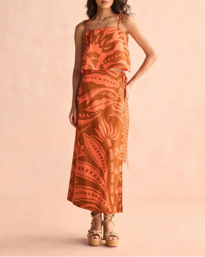 SAMMI SKIRT - NAIA TERRACOTTA