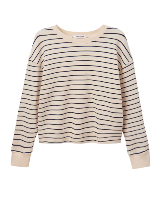TYLER STRIPE SWEATSHIRT - NATURAL NIGHT STRIPE